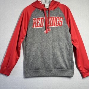 Detroit Red Wings Hoodie‎ Mens Small Gray Red NHL Hockey Outerstuff Pullover